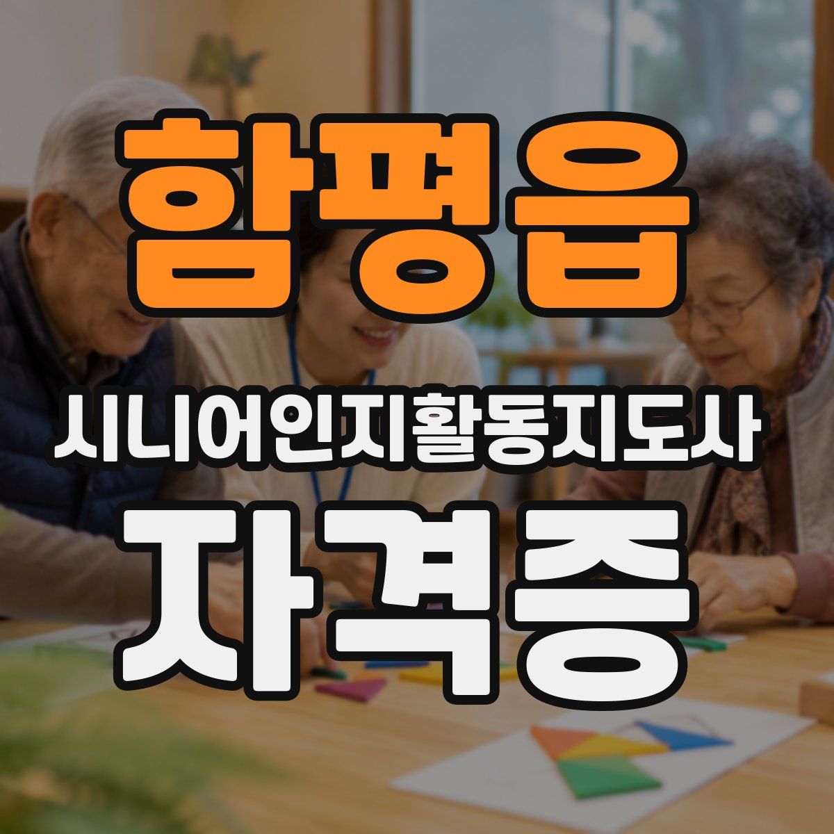 함평읍 시니어인지활동지도사 자격증