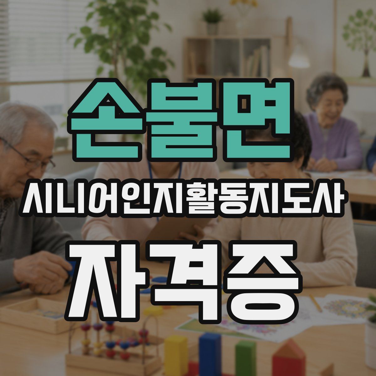 손불면 시니어인지활동지도사 자격증