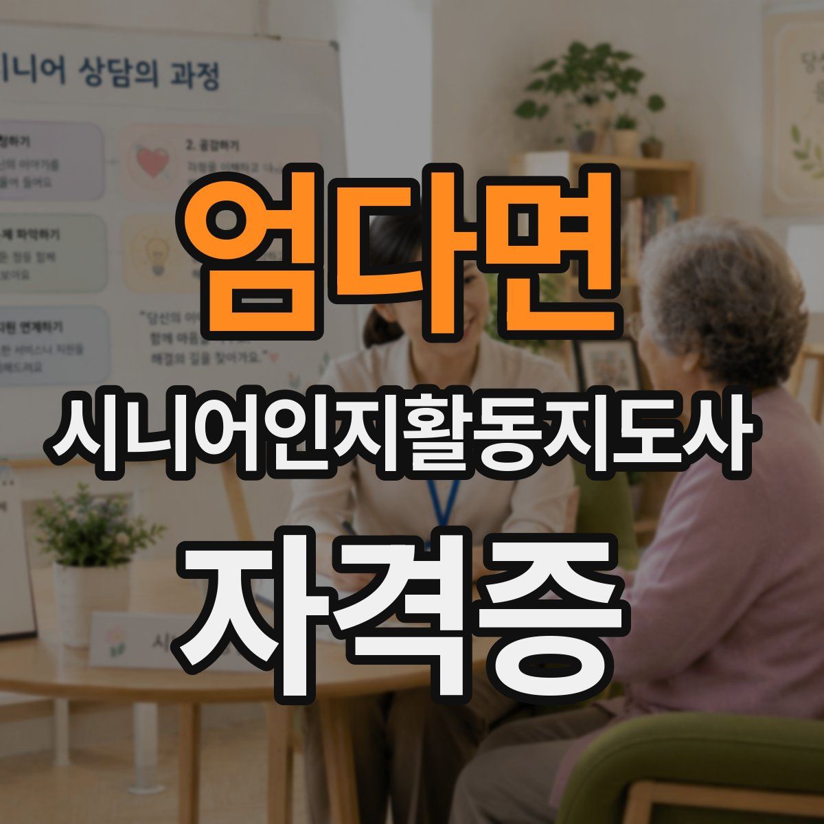 엄다면 시니어인지활동지도사 자격증