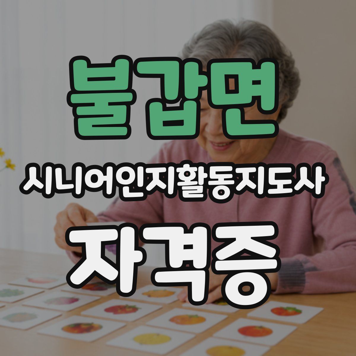 불갑면 시니어인지활동지도사 자격증
