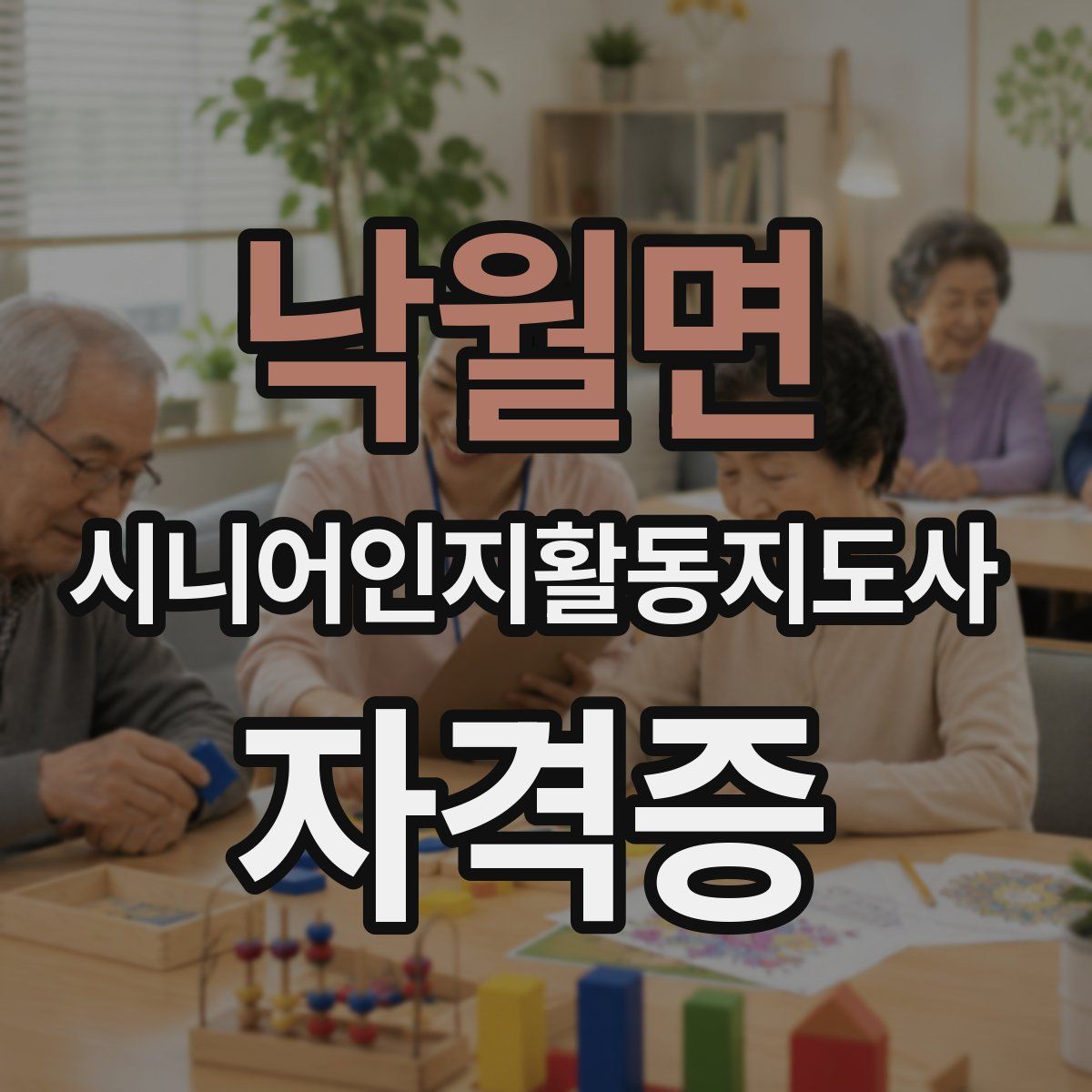 낙월면 시니어인지활동지도사 자격증