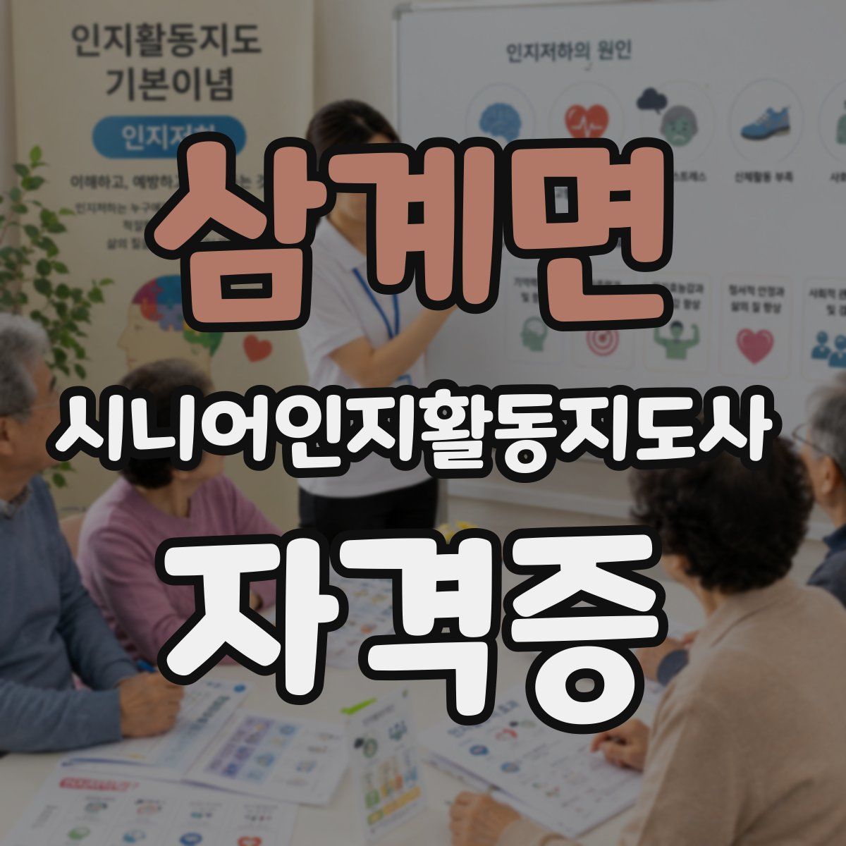 삼계면 시니어인지활동지도사 자격증