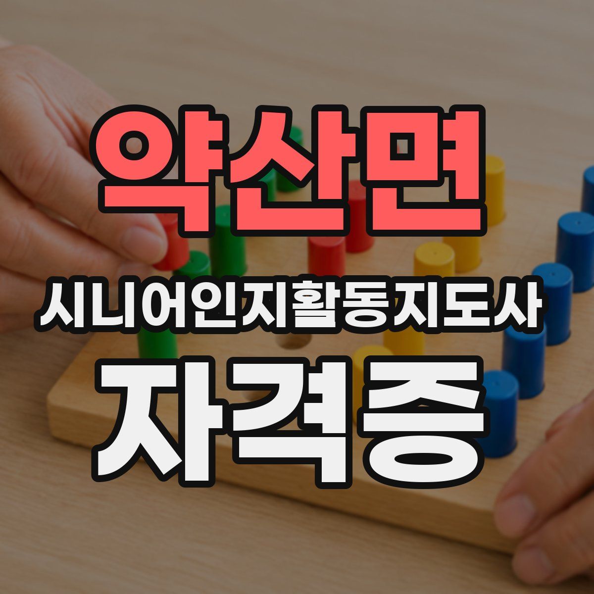 약산면 시니어인지활동지도사 자격증