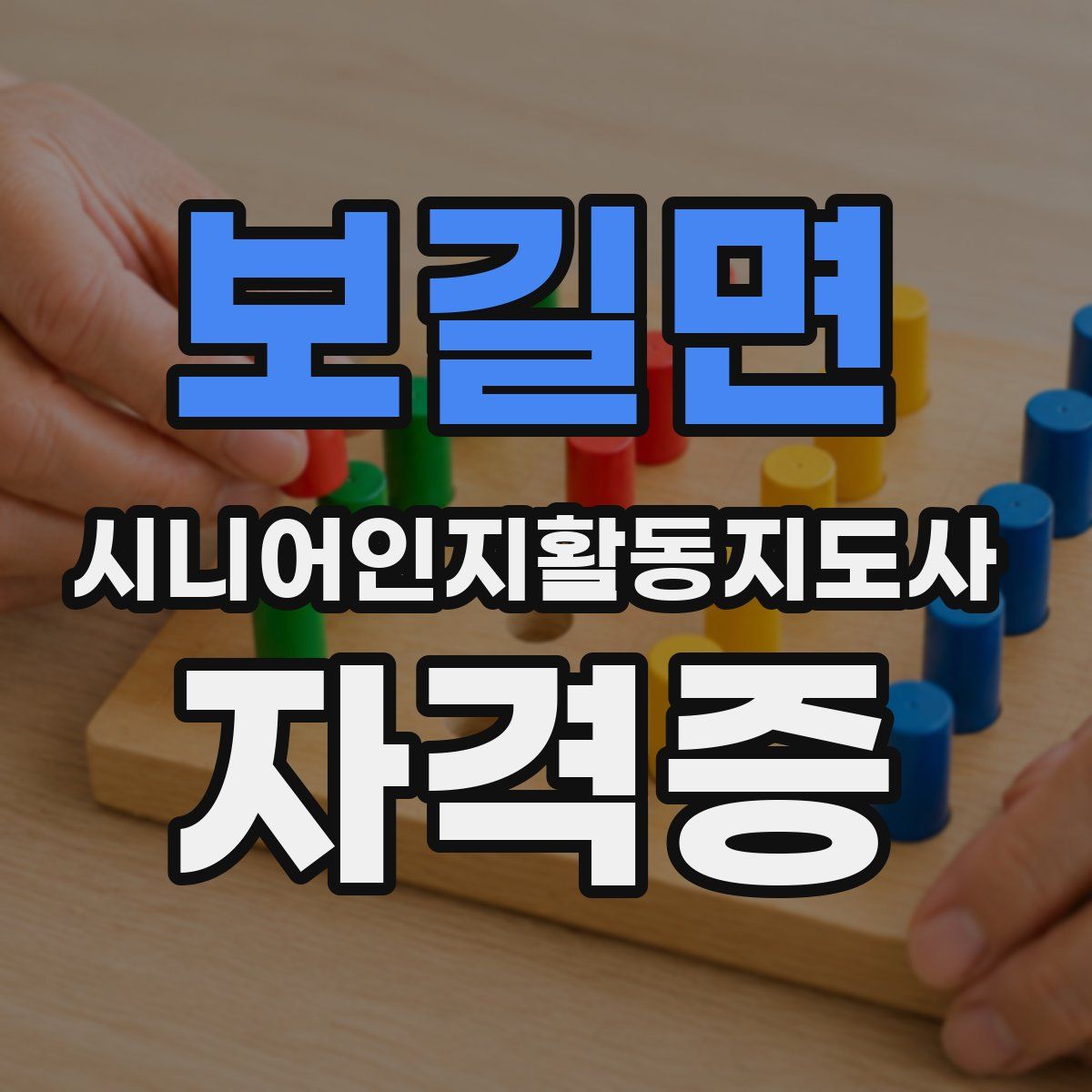 보길면 시니어인지활동지도사 자격증