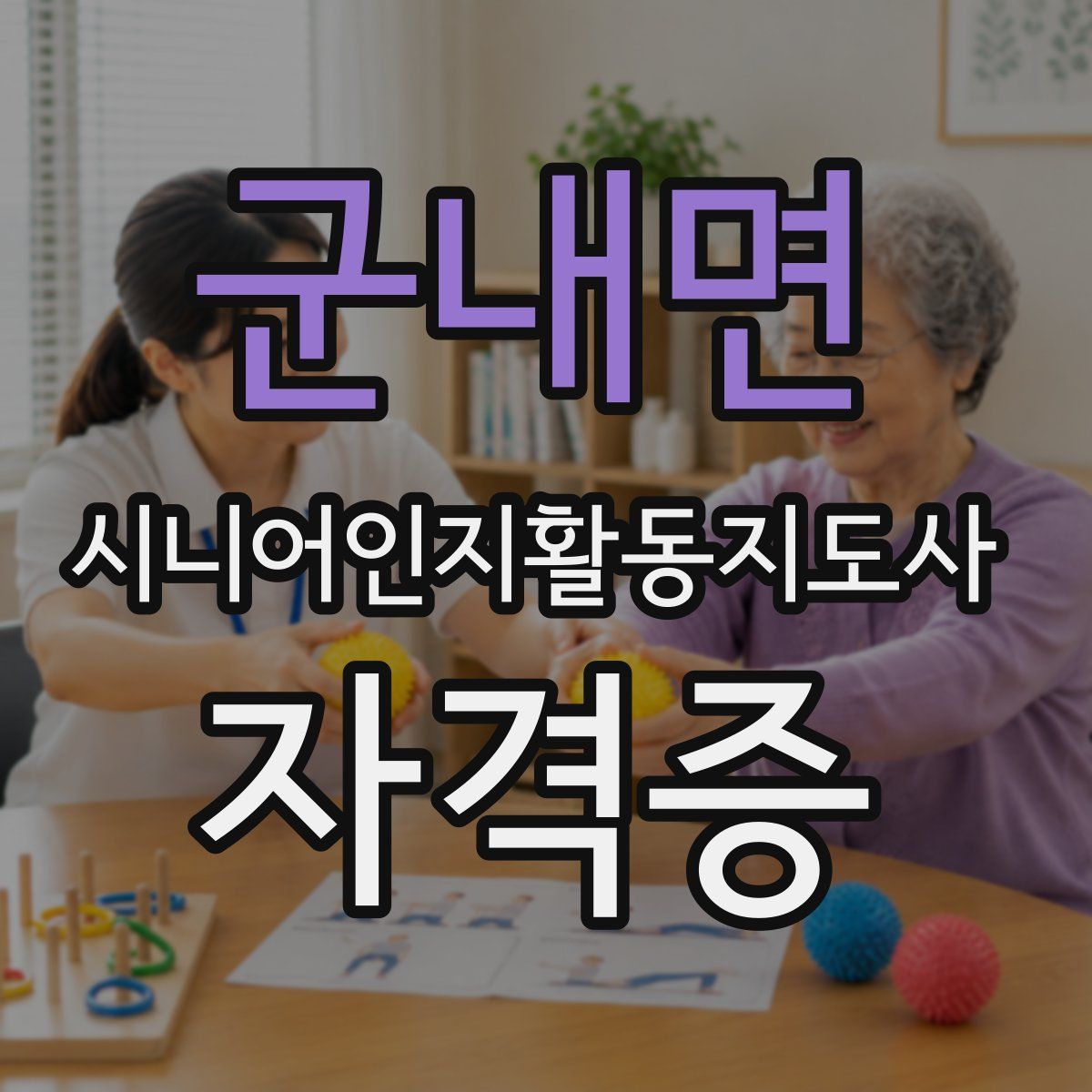 군내면 시니어인지활동지도사 자격증