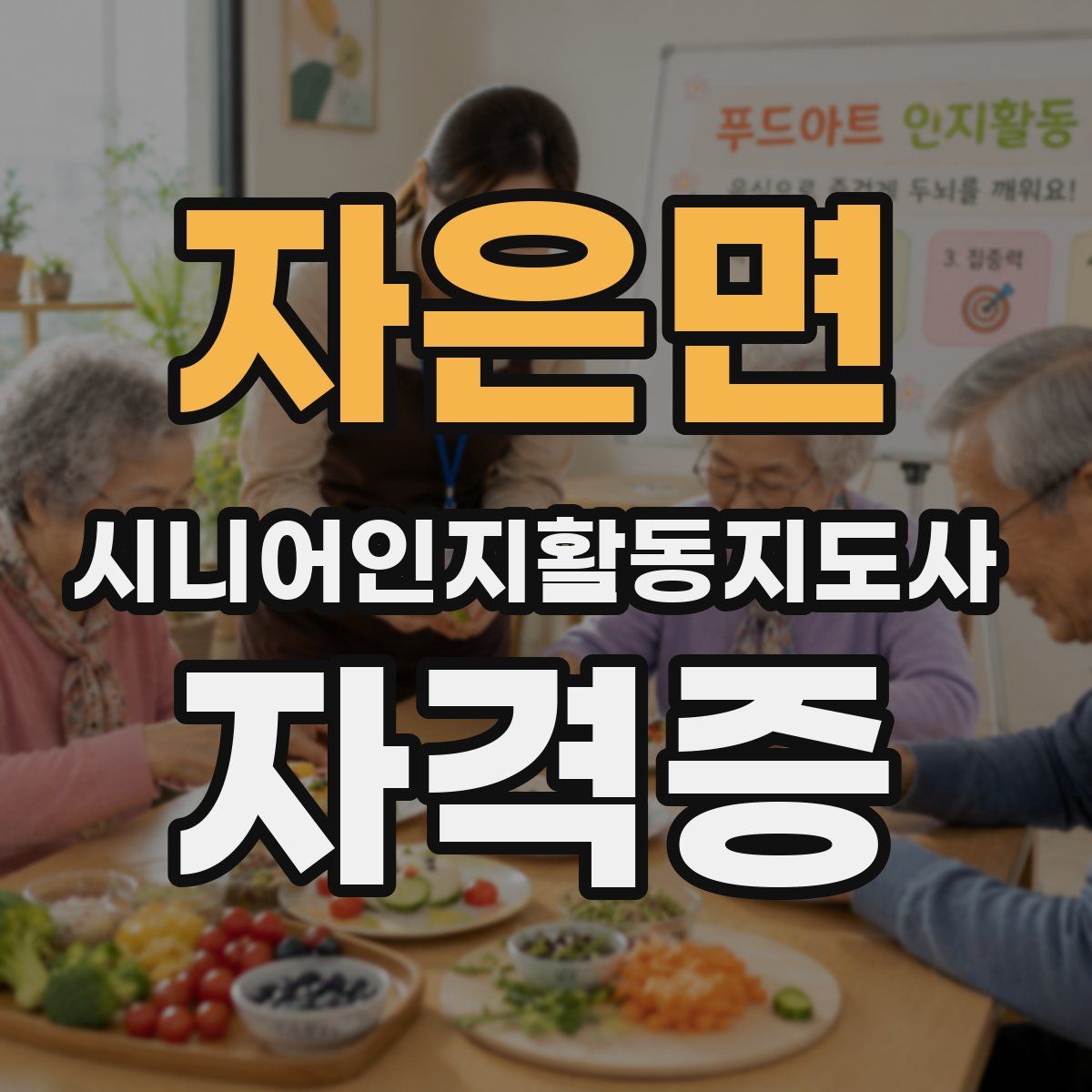 자은면 시니어인지활동지도사 자격증