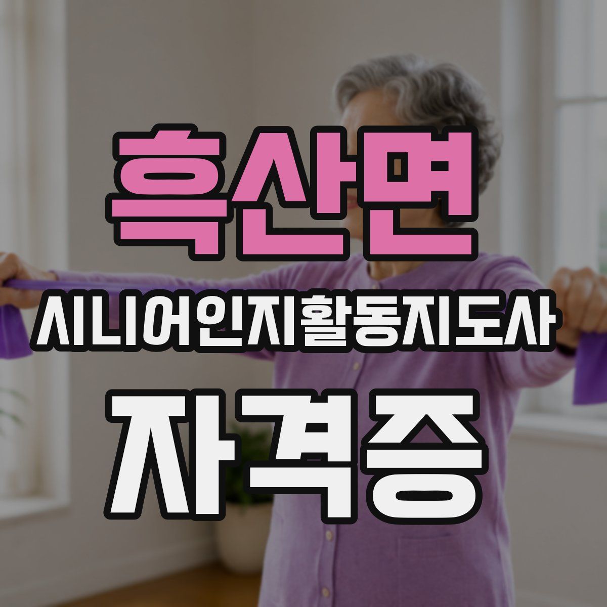 흑산면 시니어인지활동지도사 자격증