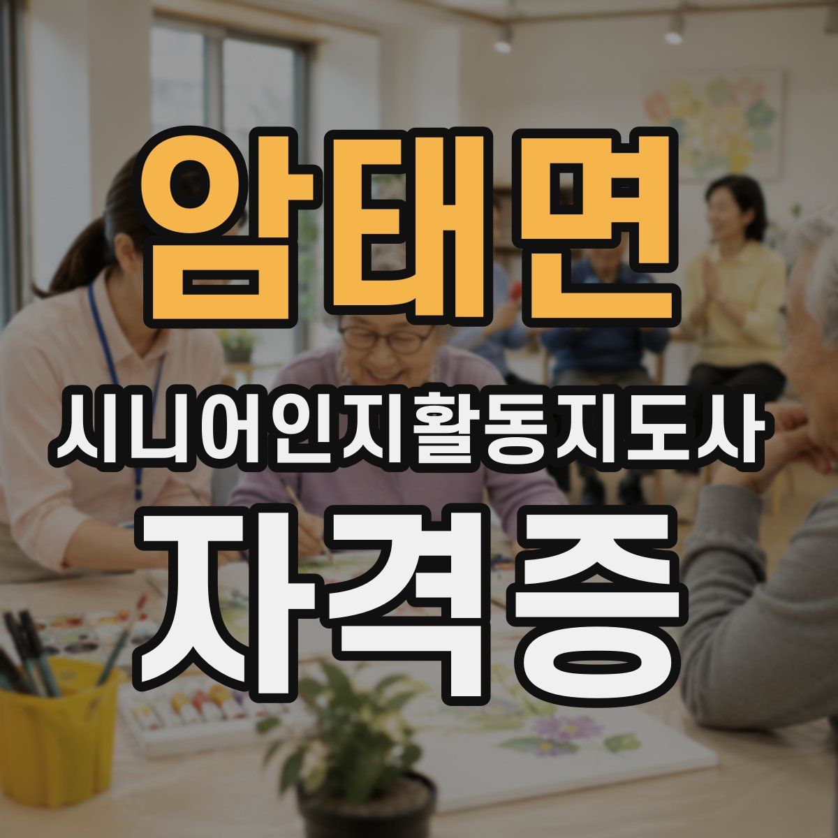 암태면 시니어인지활동지도사 자격증