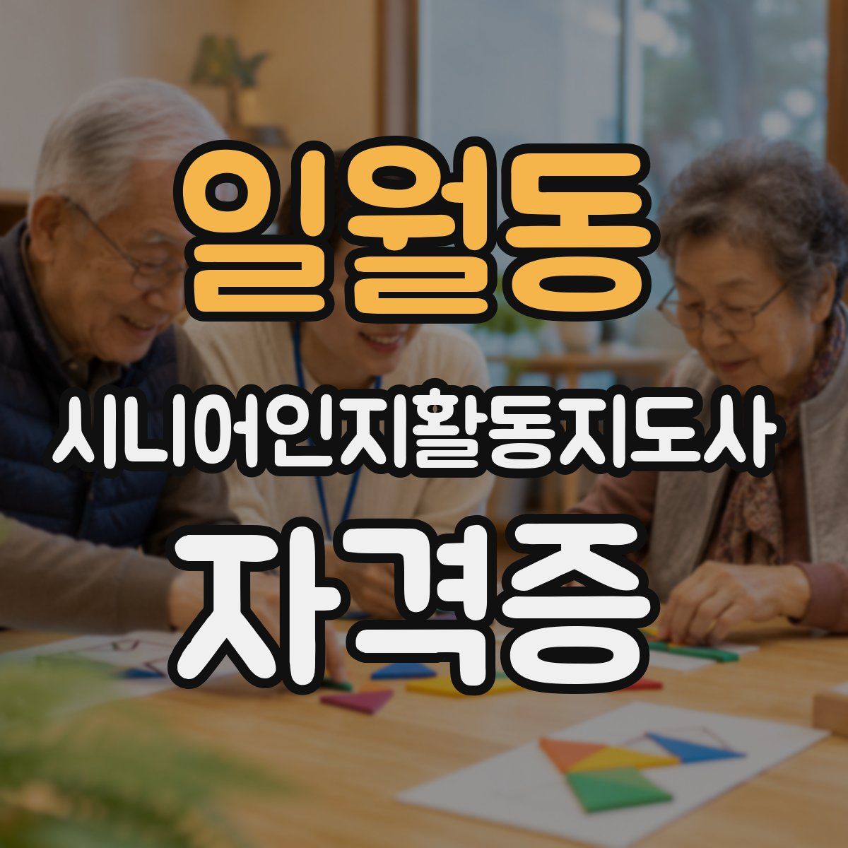 일월동 시니어인지활동지도사 자격증