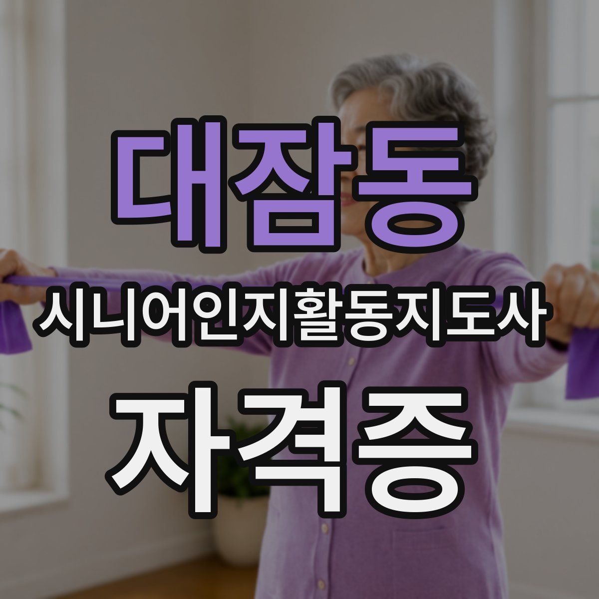 대잠동 시니어인지활동지도사 자격증