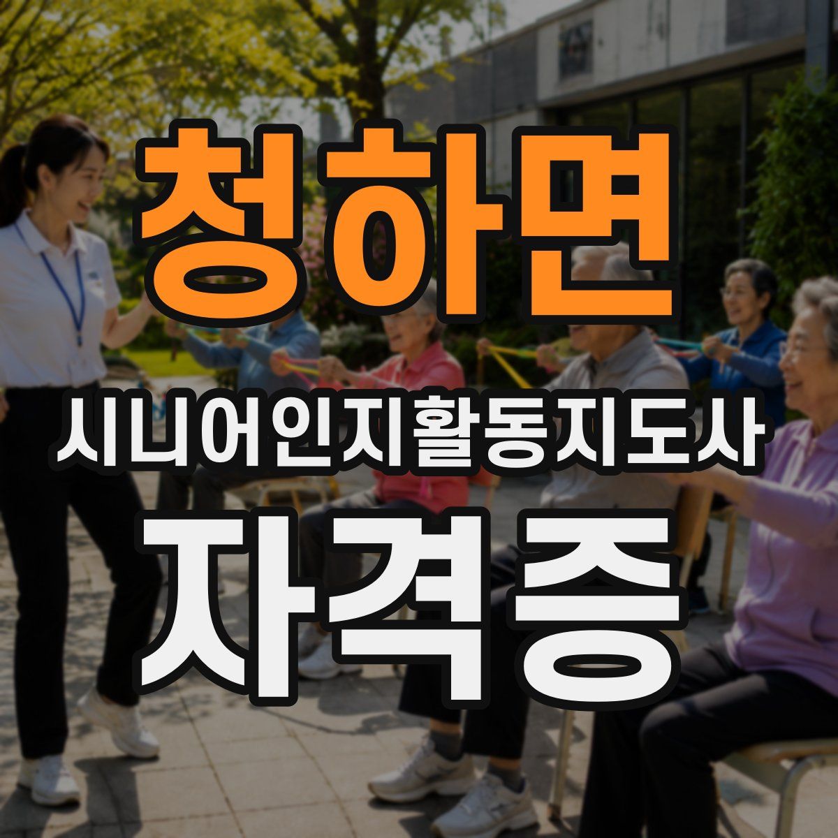 청하면 시니어인지활동지도사 자격증