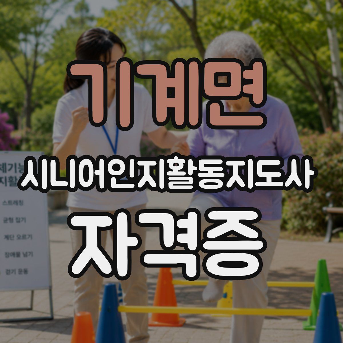 기계면 시니어인지활동지도사 자격증