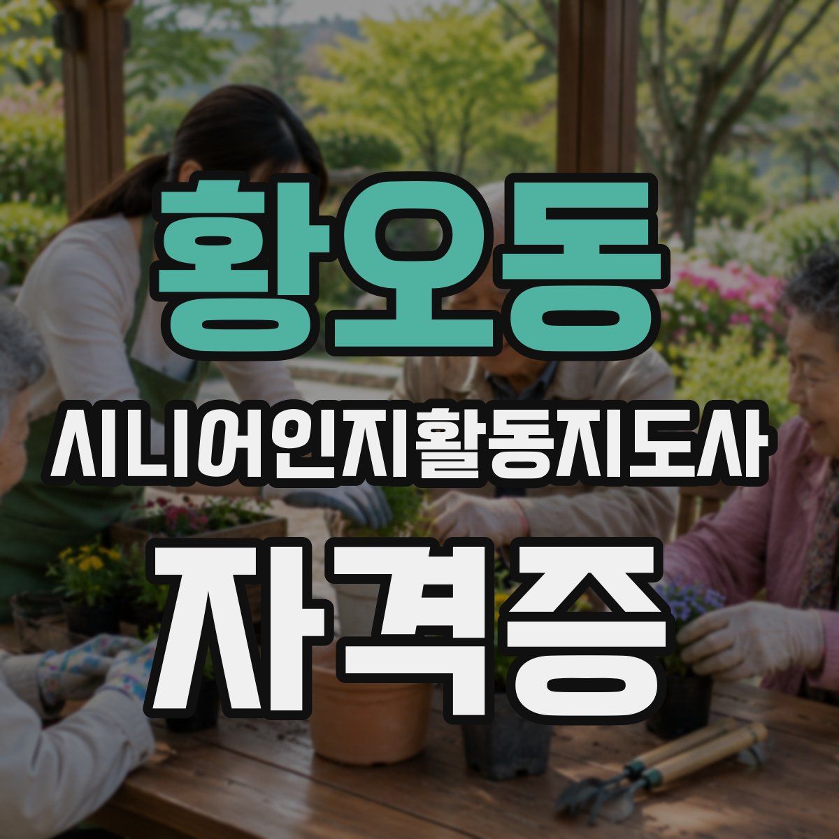 황오동 시니어인지활동지도사 자격증