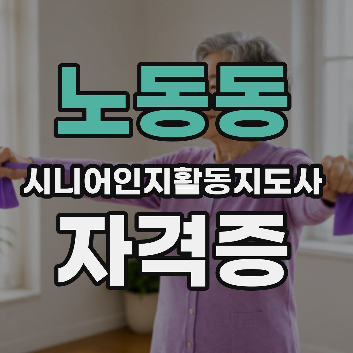 노동동 시니어인지활동지도사 자격증
