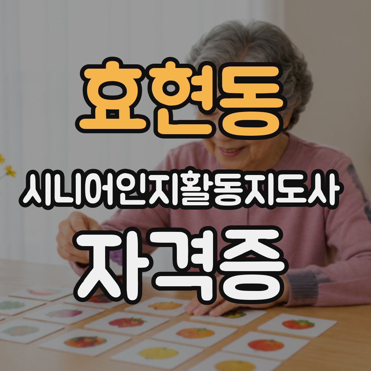 효현동 시니어인지활동지도사 자격증