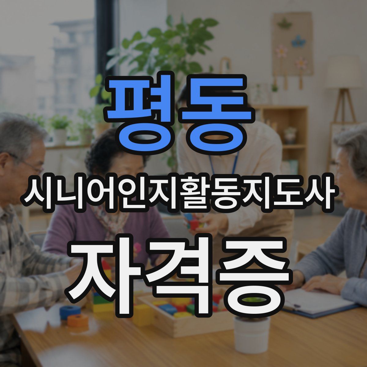 평동 시니어인지활동지도사 자격증