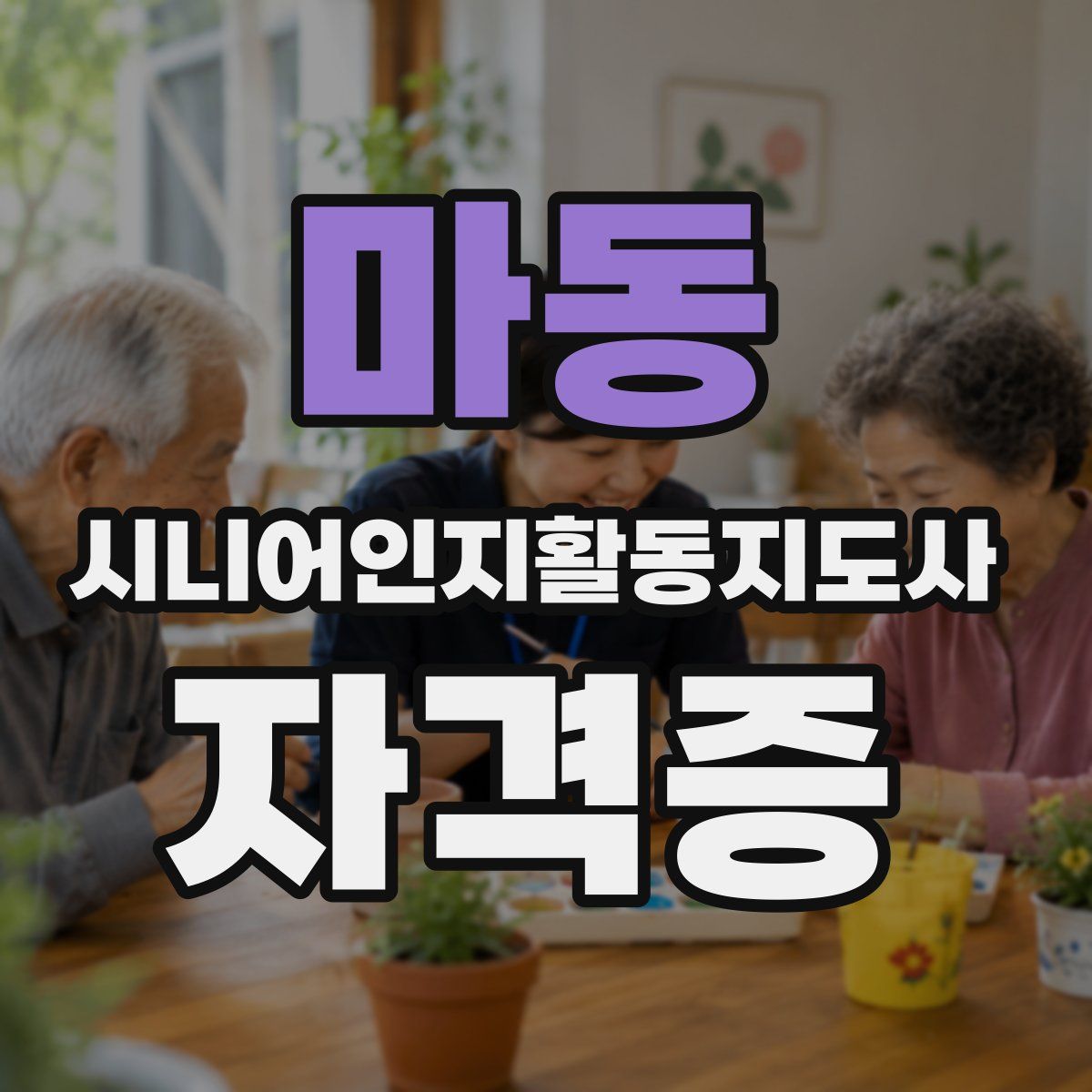 마동 시니어인지활동지도사 자격증