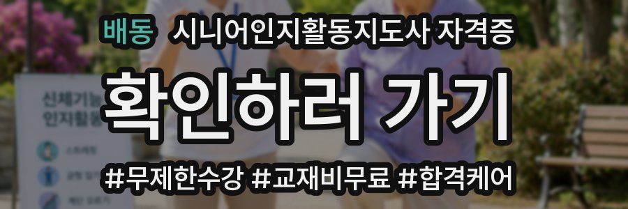 배동 시니어인지활동지도사 자격증