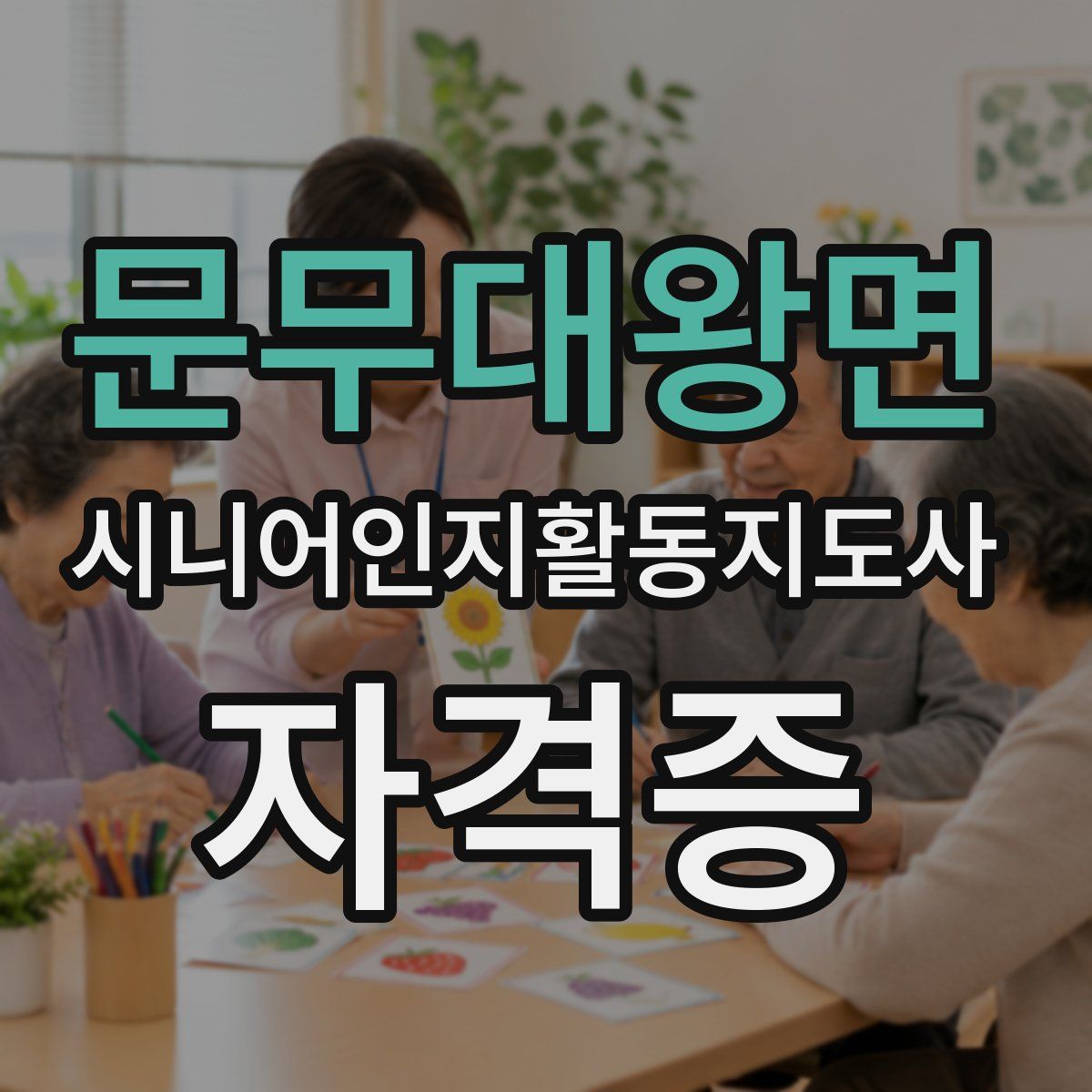 문무대왕면 시니어인지활동지도사 자격증