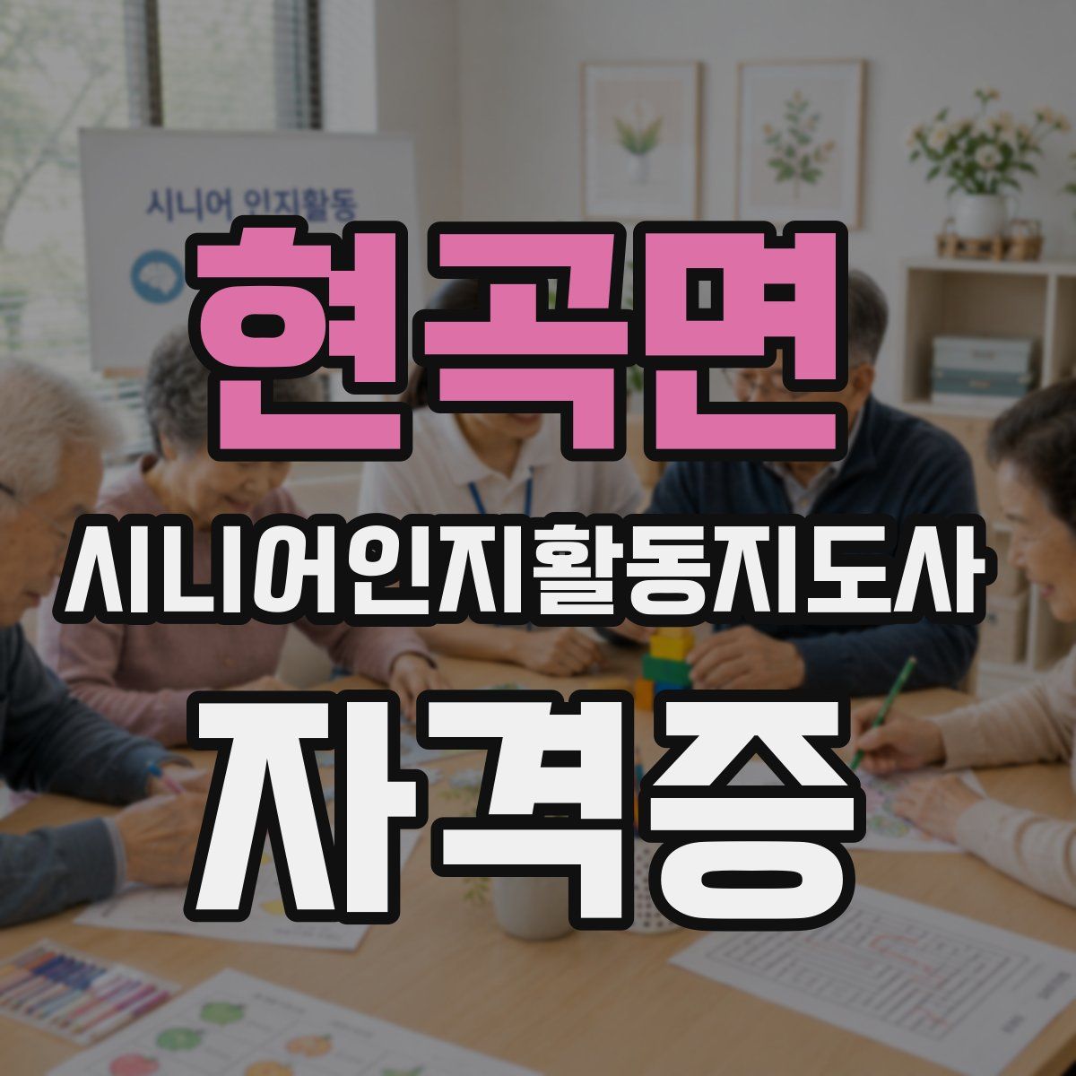 현곡면 시니어인지활동지도사 자격증