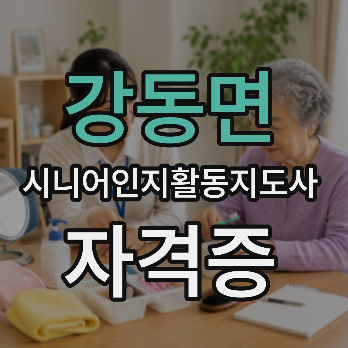 강동면 시니어인지활동지도사 자격증