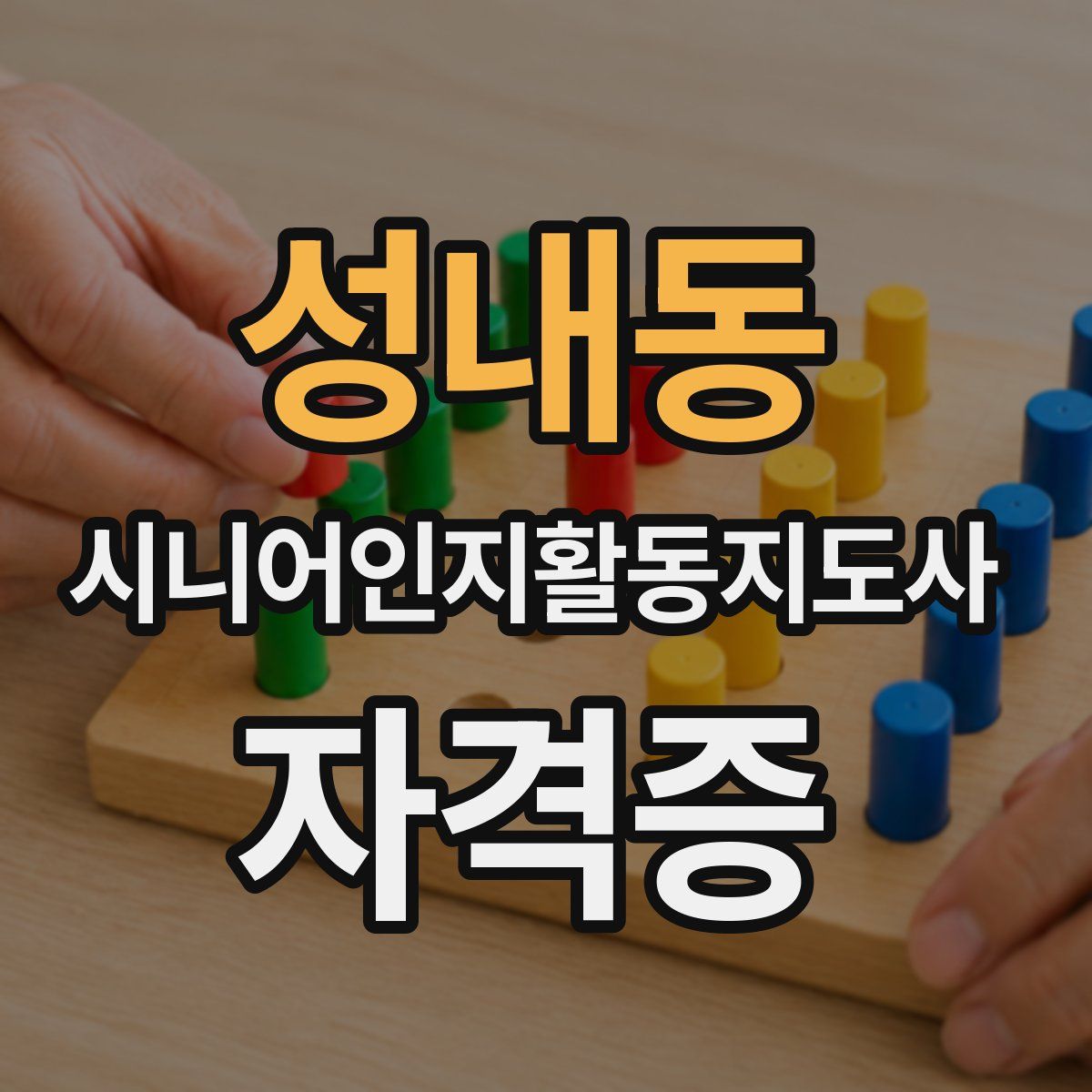 성내동 시니어인지활동지도사 자격증