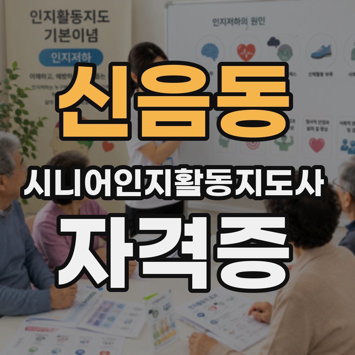 신음동 시니어인지활동지도사 자격증