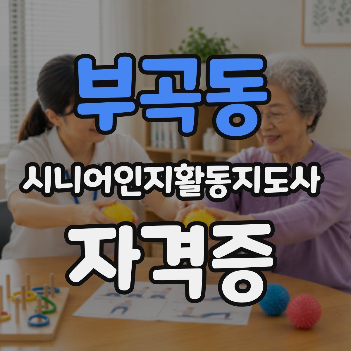 부곡동 시니어인지활동지도사 자격증