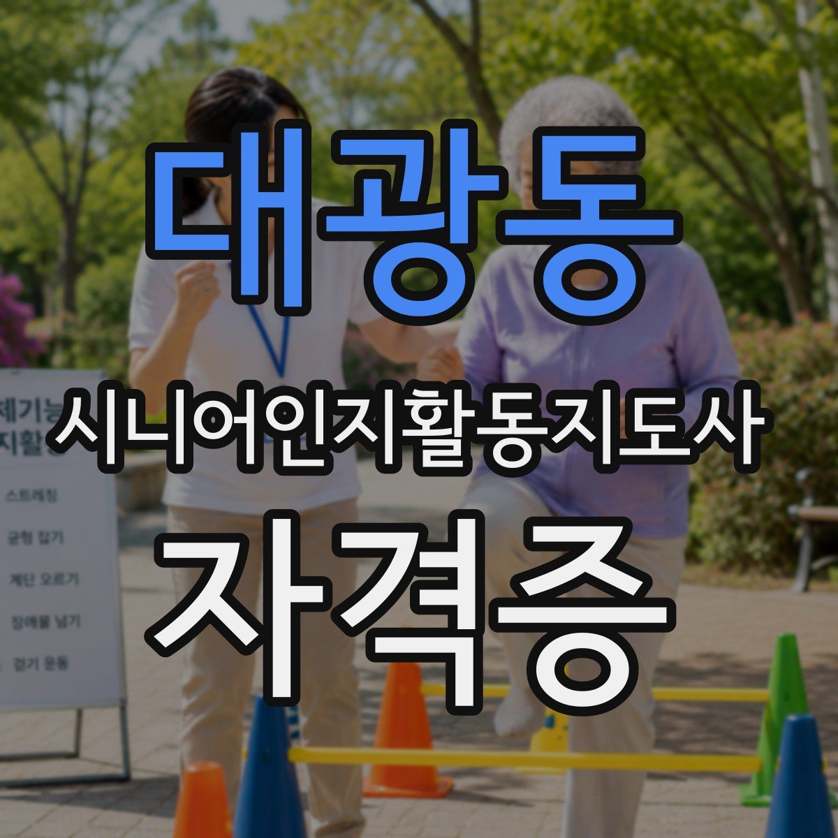 대광동 시니어인지활동지도사 자격증