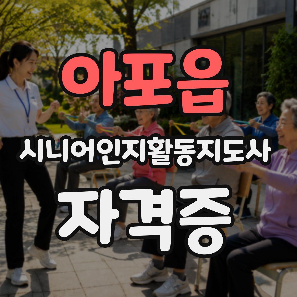 아포읍 시니어인지활동지도사 자격증