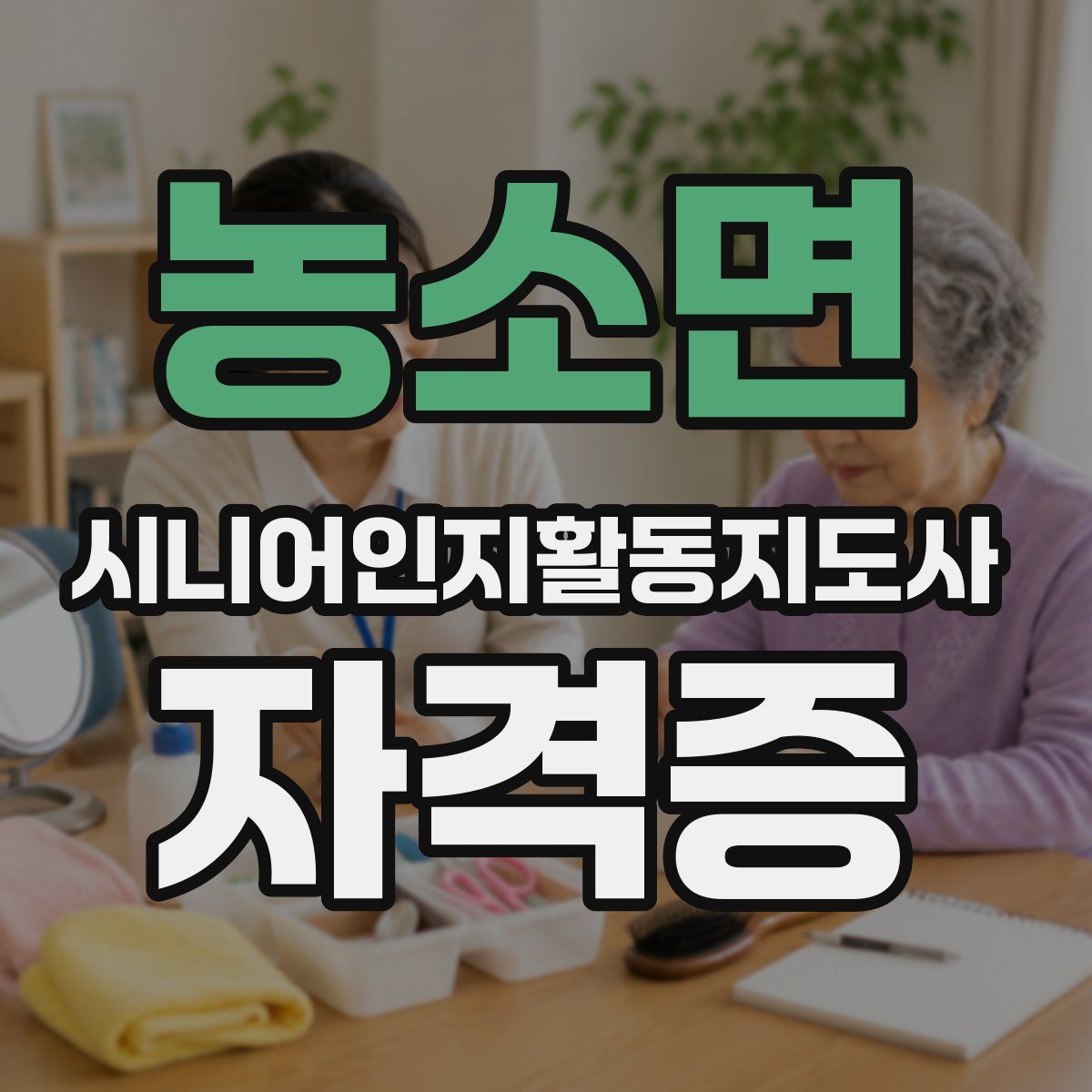 농소면 시니어인지활동지도사 자격증