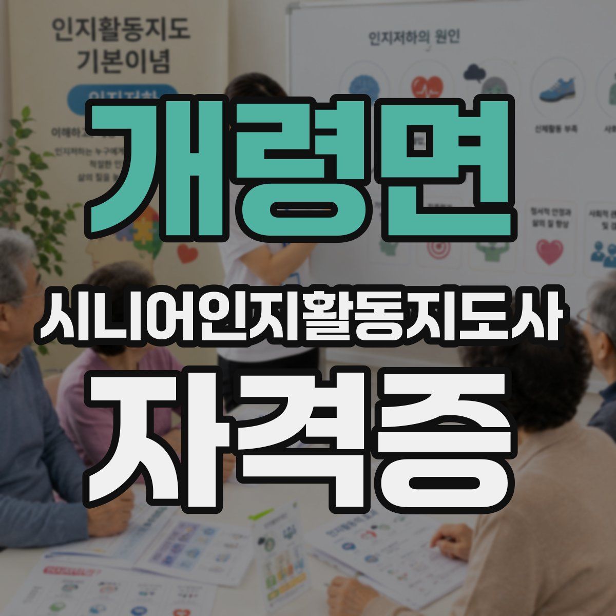 개령면 시니어인지활동지도사 자격증