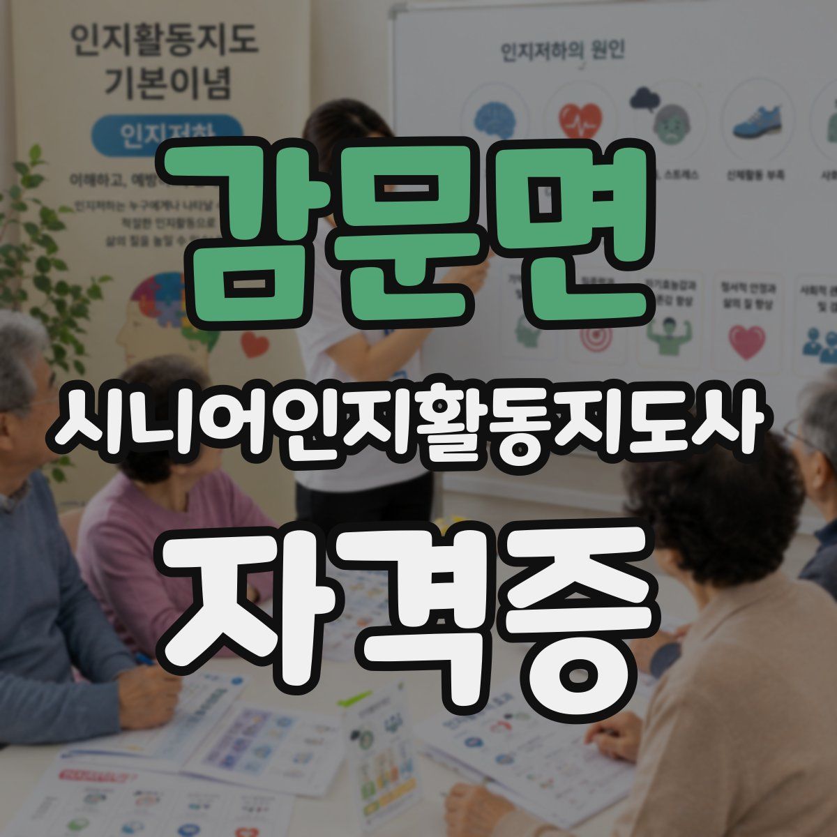 감문면 시니어인지활동지도사 자격증