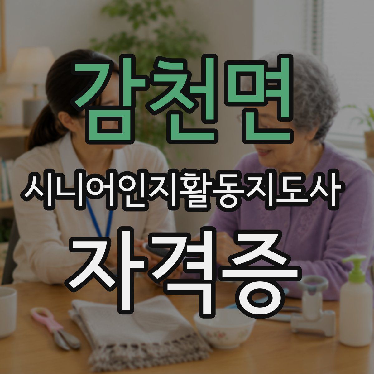 감천면 시니어인지활동지도사 자격증