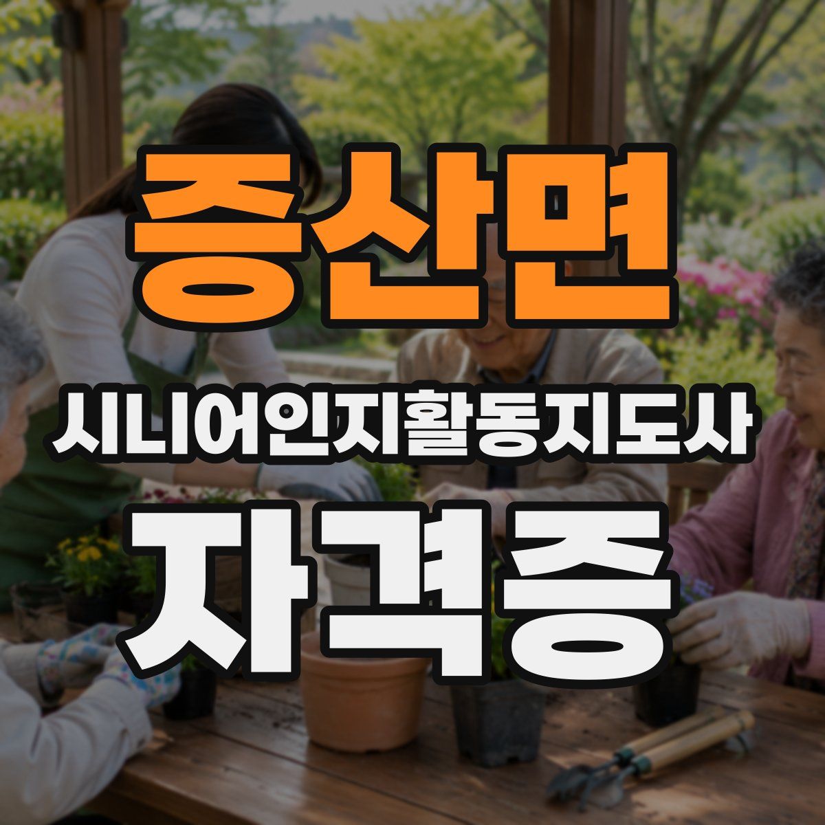 증산면 시니어인지활동지도사 자격증