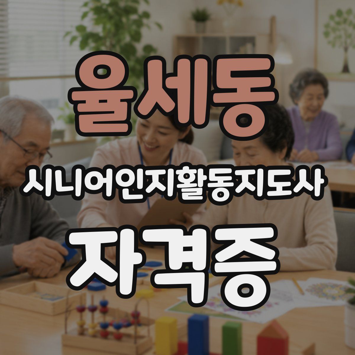 율세동 시니어인지활동지도사 자격증