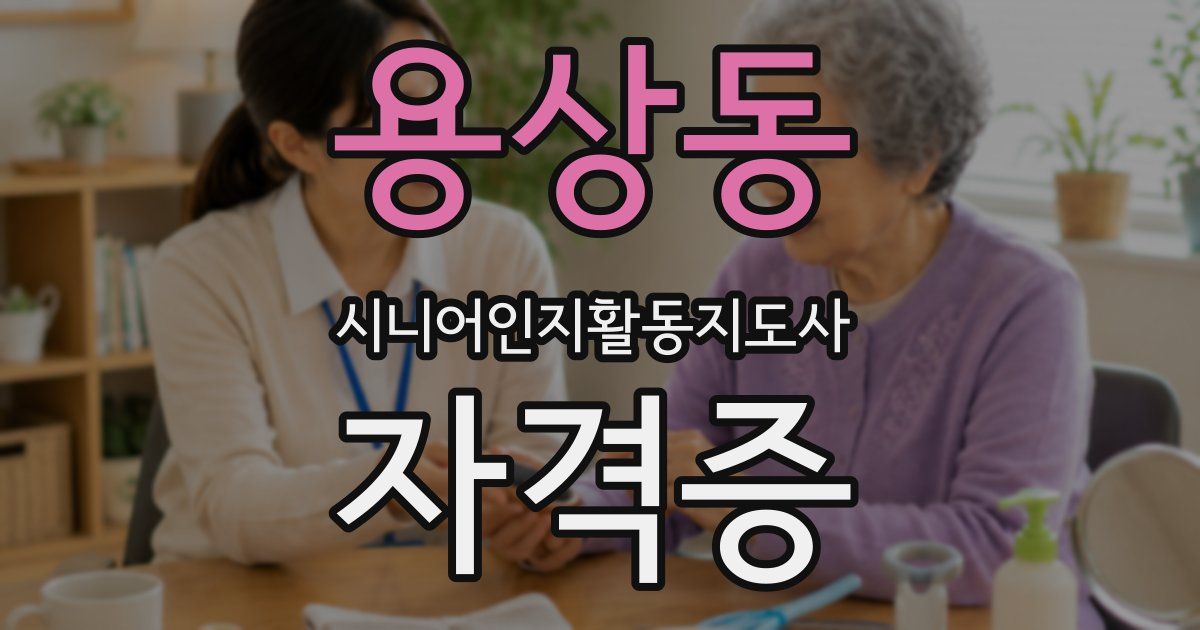 용상동 시니어인지활동지도사 자격증
