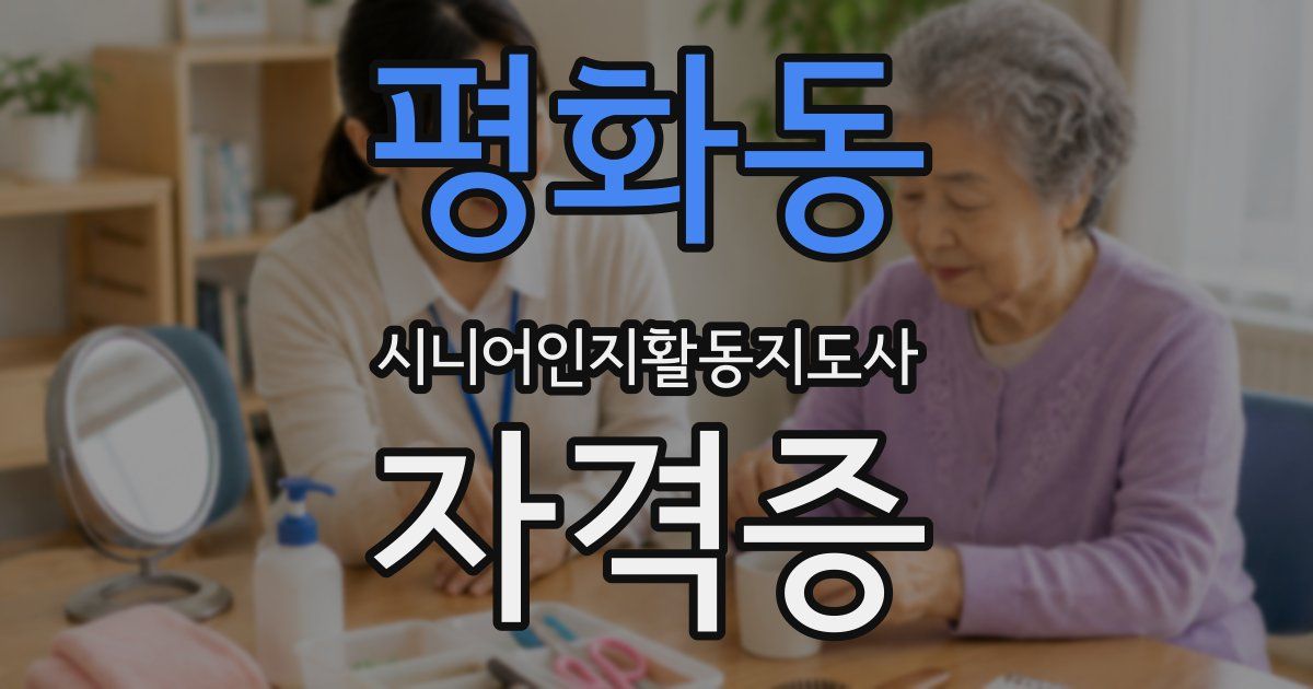 평화동 시니어인지활동지도사 자격증