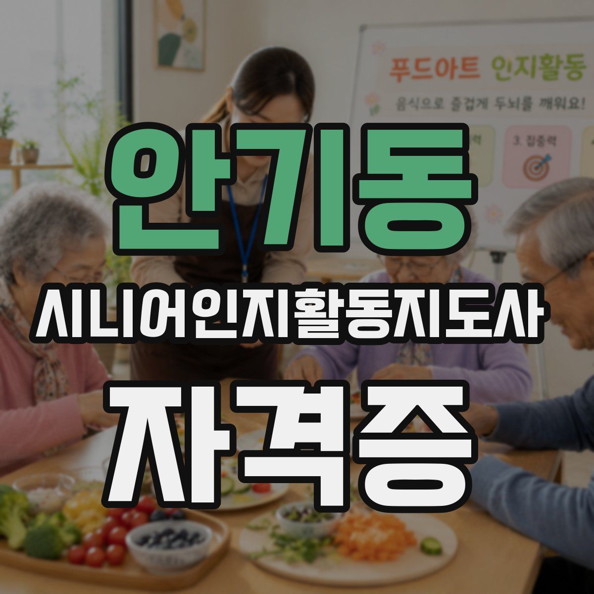 안기동 시니어인지활동지도사 자격증