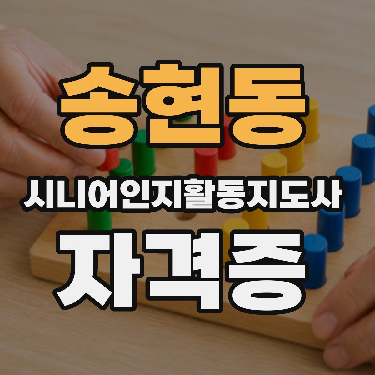 송현동 시니어인지활동지도사 자격증