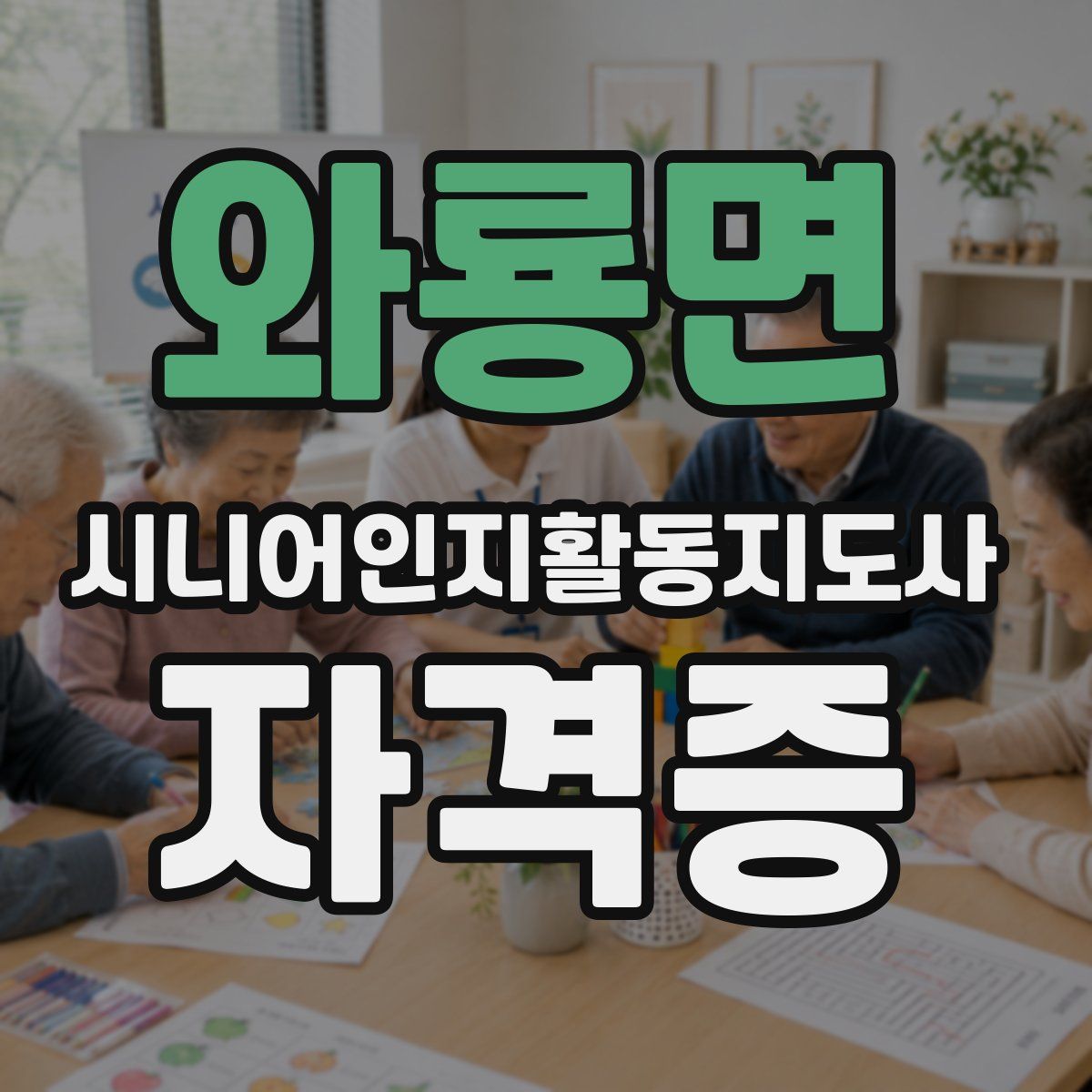 와룡면 시니어인지활동지도사 자격증