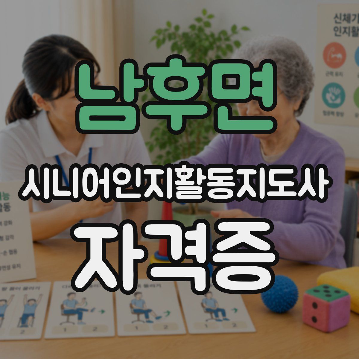 남후면 시니어인지활동지도사 자격증
