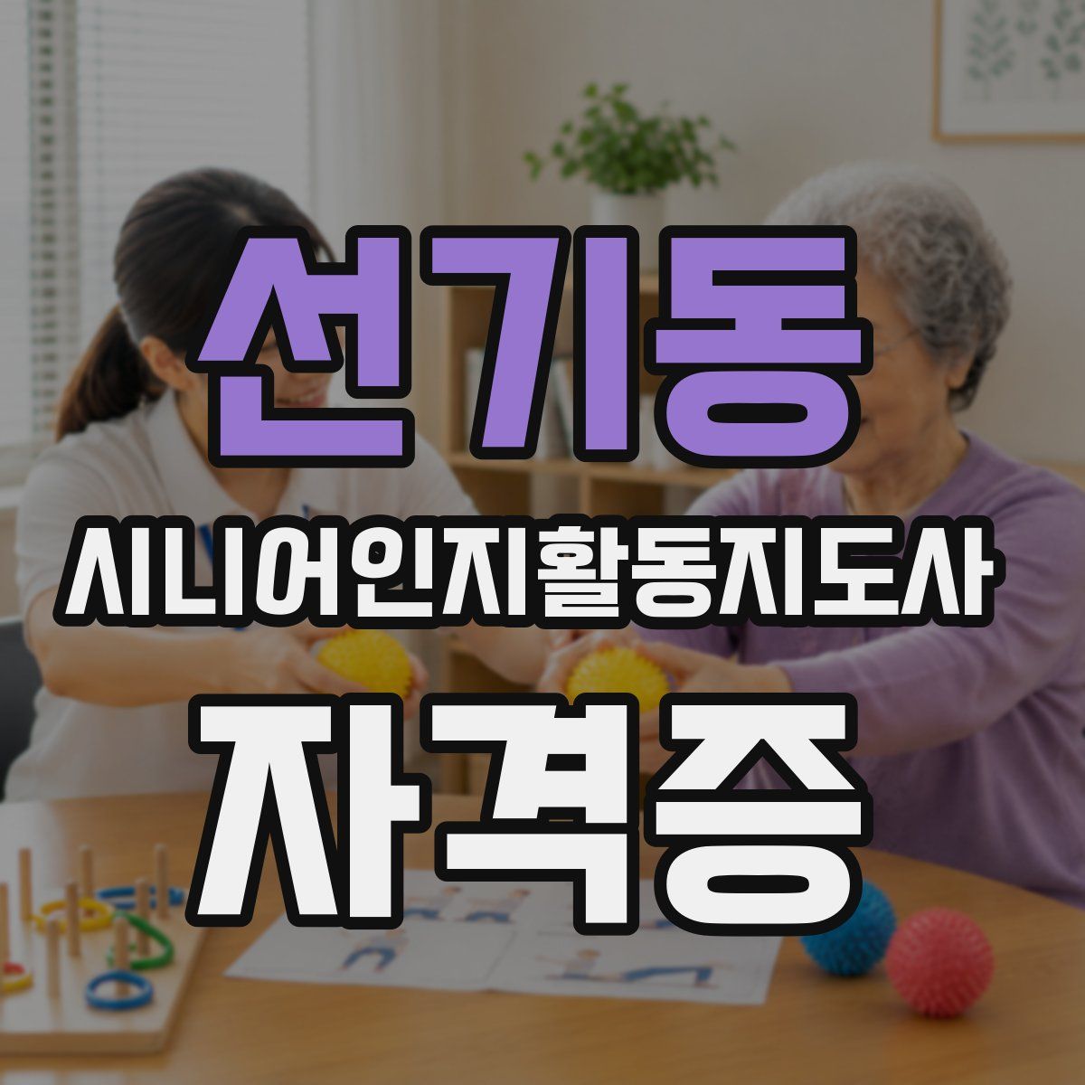선기동 시니어인지활동지도사 자격증