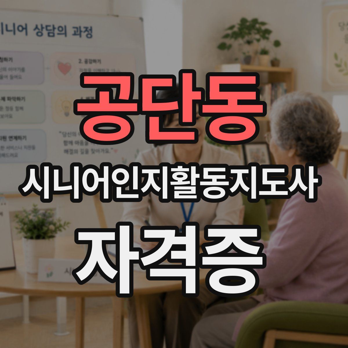 공단동 시니어인지활동지도사 자격증