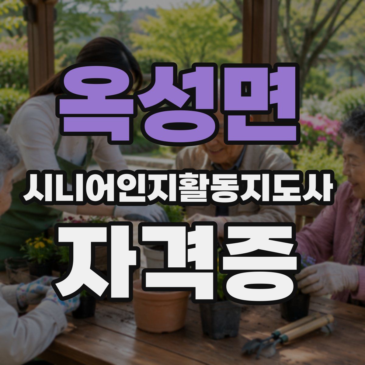옥성면 시니어인지활동지도사 자격증