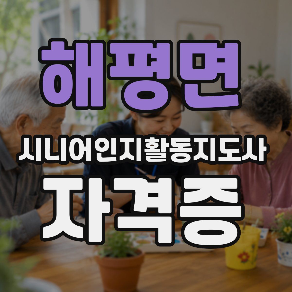 해평면 시니어인지활동지도사 자격증