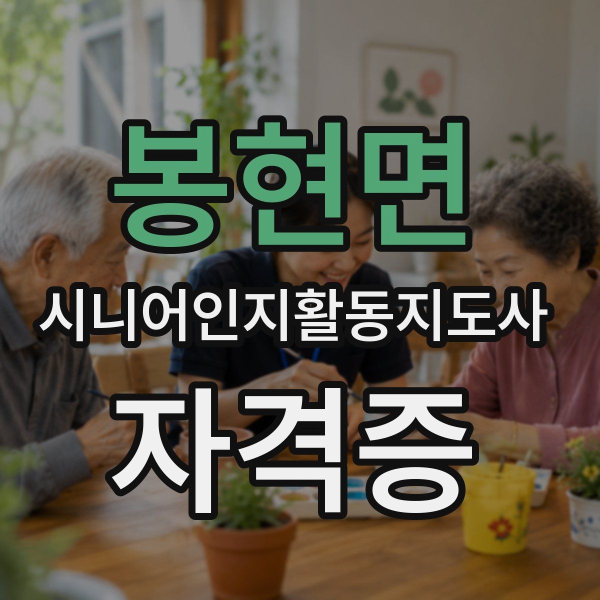 봉현면 시니어인지활동지도사 자격증