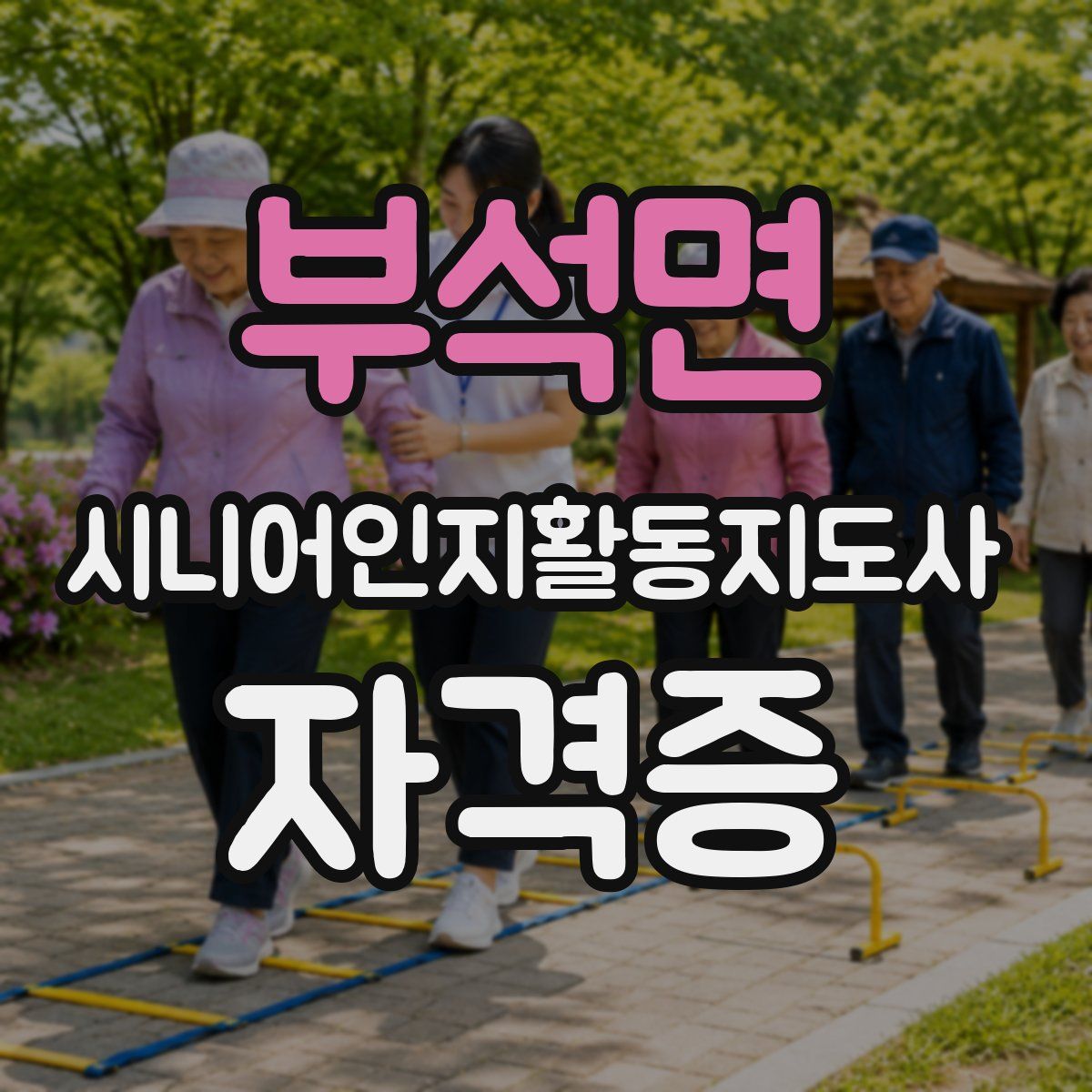 부석면 시니어인지활동지도사 자격증