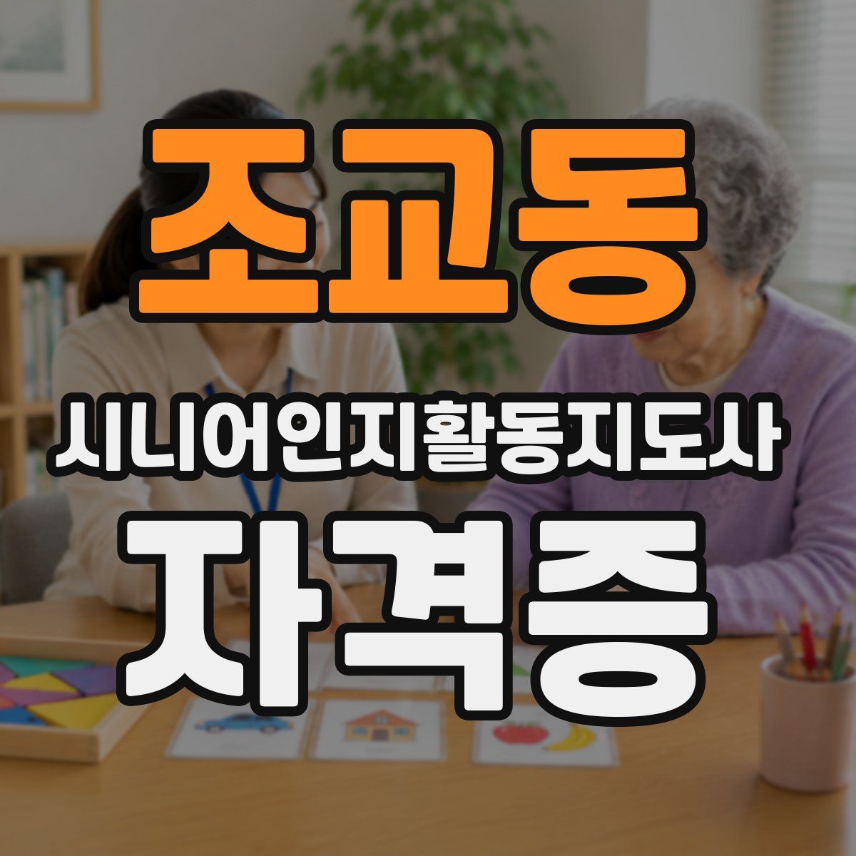 조교동 시니어인지활동지도사 자격증