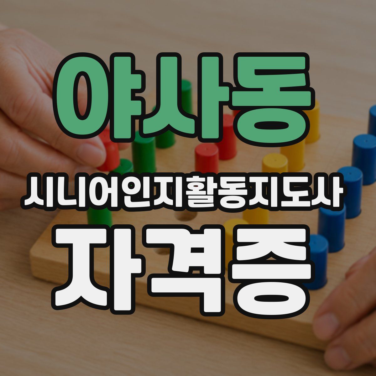 야사동 시니어인지활동지도사 자격증